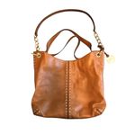 Michael Kors Uptown Aster Gold Studded Tan Leather Shoulder Bag Photo 0