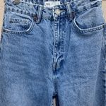 ZARA  sz 2 ripped Knee Jeans High Waist Distressed Denim Light Wash Casual Trendy Photo 4