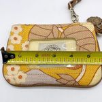 Spartina 449 Natural Linen Leather Yellow Floral Wristlet Pouch Daufuskie Island Photo 7