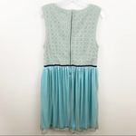 Modcloth “Don’t Go Breaking My Heart” A-Line Dress Sea Green/Ivory/Sky Blue Photo 3