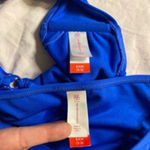 No Boundaries Blue Bandeau Bikini Set Lattice Detail Swimwear S Photo 2