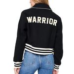 Spiritual Gangster Women's Warrior Heart Isla Jacket Crop Wool Blend in Black S Photo 1