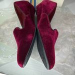 Liz & Co. size 11 burgundy low wedge velvet shoes Red Photo 2