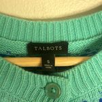 Talbots Colorful Fair Isle Knit Cardigan Wool Blend Sweater Women's small Photo 4