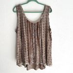 Free People Mess Around Printed Sleeveless Tunic Tank Top Oversized Sz Medium Photo 2