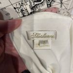 Shoshanna Stacia Lace Tiered Polka Dot Knee Length High Neck Black trim on neck/sleeve/bottom Hidden back zipper A flutter sleeve ballet lace fit-and-flare mini dress with ruffle detail below the waist ivory cream Kentucky Derby mock sheer layer Photo 6