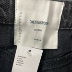 One Teaspoon  Black Street Walker Jean Shorts in Worn Black Photo 4