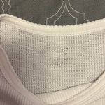 Aerie Waffle Knit White Cropped Tee Photo 1