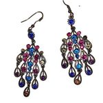 Colorful Chandelier Drop Earrings with French Hooks Pink Photo 0