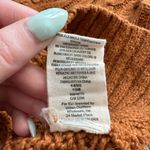Free People  orange chunky knit oversize sweater size S Photo 8