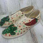 Glitzies Vintage Embellished Sneakers Cactus Chili Pepper Sequins size 6.5 Photo 0
