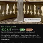 Etsy White satin backless dress Photo 3