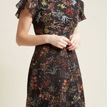 Modcloth NEW  Embellished To Perfection Beaded Floral Dress in Black Photo 0
