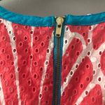 Crown & Ivy  Coral Seashell Print Eyelet Shift Dress NEW Photo 6