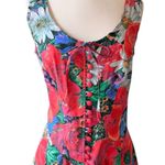 vintage 90’s sleeveless retro floral print dress Red Size L Photo 1