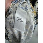 Maurices 24/7 Cream Navy Paisley Print Dolman Short Sleeve V Photo 5