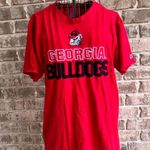 Champion Vintage  Georgia Bulldogs T Shirt Large Red Short Sleeves Embroi… Photo 0