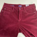 NYDJ  size 8 Aliana jegging corduroy pants Women's Burgundy lift tuck technology Photo 11