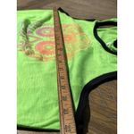 South Padre Island Souvenir Tank Top Large Neon Green L Pacific Surf Black Photo 5