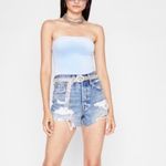 American Apparel NEW Light Blue Velvet Bodysuit Photo 10