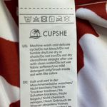 Cupshe Floral One Piece Swimsuit Womens XL O-Ring Back Tie Straps V Neck Red NEW Photo 10