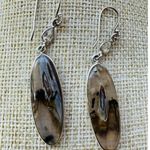 Herkemer Diamond Translucent Montana Agate Sterling Silver Dangle Earrings Photo 4
