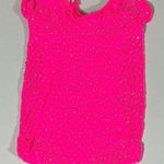 Hot Pink Neon Diamond Diamonds Fishnet Teddy Bodysuit Top Lingerie Onesie Size S 🩷 Photo 0