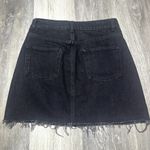 Topshop  Moto Black Denim Animal Print Stripe Skirt Photo 5