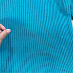 Free People Downtown Oversized Asymmetrical Ribbed Knit Sweater in Teal XS Photo 15