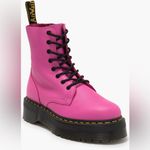 Dr. Martens 31295 pink leather platform zipper lace up boots booties shoes 7 new Photo 7