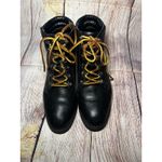 Ralph Lauren Lauren  Mikelle Black Leather Lace Up Ankle Hiking Boots Women Sz 6B Photo 4