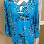 Dana Buchman  Teal Paisley Blouse Photo 0