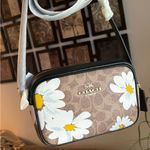 Coach Authentic  Signature floral canvas/ smooth leather top zip Crossbody Photo 8