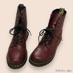 Dr. Martens EUC 1460 SMOOTH LEATHER LACE UP BOOTS - Cherry Red Photo 4