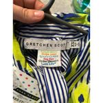 Gretchen Scott  •‎ Batik Aztec Bright Blue Green White Tunic Shirt Dress, Size XS Photo 3