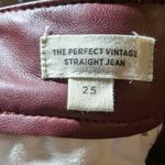 Madewell  The Perfect Vintage Faux Leather Edition Red Straight Leg Pants 25 NWT Photo 4