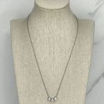 Chico's Silver Tone 3 Rhinestone Slide Chain Link Necklace β¨ Photo 1