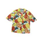 Scotch & Soda  Women's Multicolor Floral Linen Hawaiian Button Down Shirt Size XS Photo 2