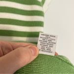 DRESS BARN Green White Vertical Stripe Short Sleeve Sweater / Knit Top Photo 8