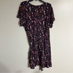 JustFab Women’s  Short Sleeve Floral Paisley Print Wrap Dress Size 2XL Navy & Red Photo 7