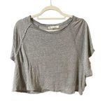 We The Free Weekend Linen Blend Tee In Gray Sz S Photo 0