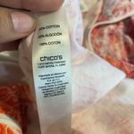 Chico's Weekends by  Orange/Multi 3/4 Sleeve Cotton Zip Front Jacket - Size 2‎ Photo 4