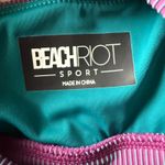 Beach Riot  Mindy Sports Bra In Sorbet Two Tone Iridescent Rouched Size L Photo 3