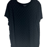 Liverpool Jeans Company Liverpool Los Angeles Womens Short Sleeve Black Shirt Size XL Polka Dot Top Photo 0