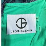 JS Collections  Celeste Knee Length Dress Women's 4 Blue Green Embroidered NWT Photo 6