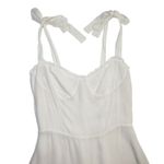 Reformation NWT  Nikita Midi in Ivory Tank Tie Straps Flounce Hem Dress 8 Photo 1