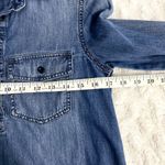 Madewell  Dark Wash Denim Pockets Popover Long Sleeve Classic Preppy Top XS Photo 5