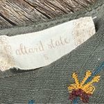 Altar'd State Altar’d State Tunic Top Women Olive Green Floral Embroidered Flowy Ballon Sleeve Photo 1