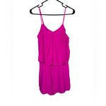 Amanda Uprichard  Silk Hot Pink Romper Size Medium Photo 4