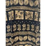 K Studio Women's Black Brown Floral Print Boho Vintage Midi Dress Size 10 Photo 6